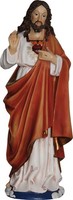 Heiligenfigur Jesus Herz 37 Cm Handbemalt Polyresin Deko Figur