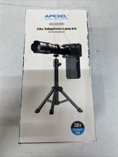 Apexel 36x Telephoto Lens Kit Tripod for Smartphone Open Box