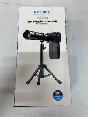 Apexel 36x Telephoto Lens Kit & Tripod for Smartphone (Open Box)
