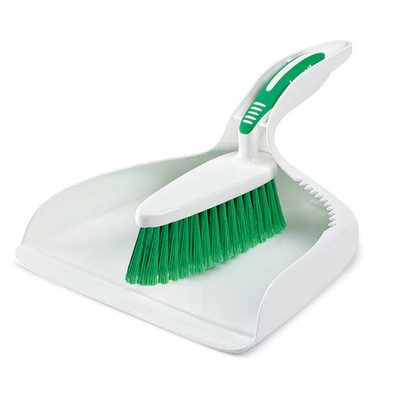 Libman Plastic Handheld dustpan with brush