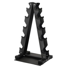 5 Tier A-Frame Dumbbell Rack Stand Only with Anti-Slip Pads, Compact Weight S...