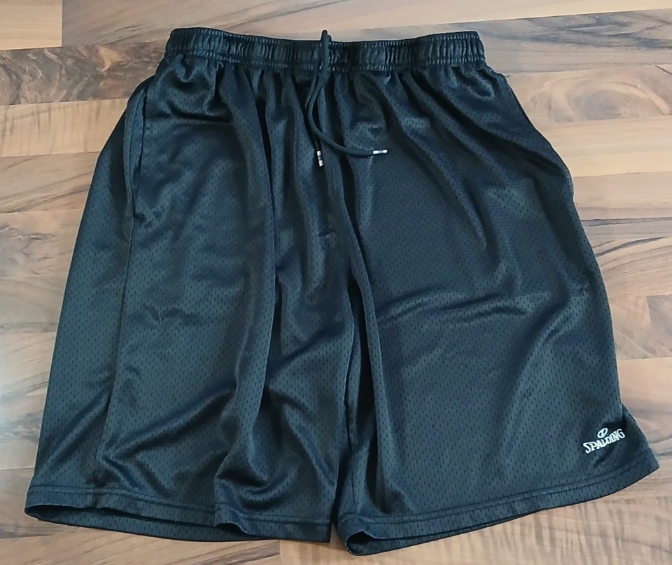 Lote de 4 pantalones cortos de baloncesto de malla Spalding para hombre talla XL negros Foto 2 de 4