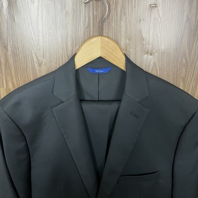 Apt9 2 Piece Suit Mens 44R Slim 36x32 Dark Brown Polyester Viscose Double Vented