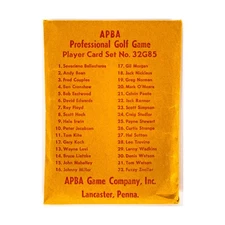 APBA APBA Golf Card Sets Golf (Complete Season Cards 1985) (1st) Bag VG+