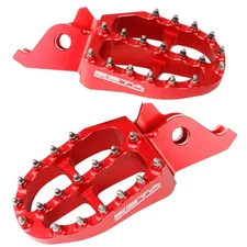 Zeta Forged Aluminum Spiked Cleat Footpeg Pair Red for Honda CRF300L 21-25