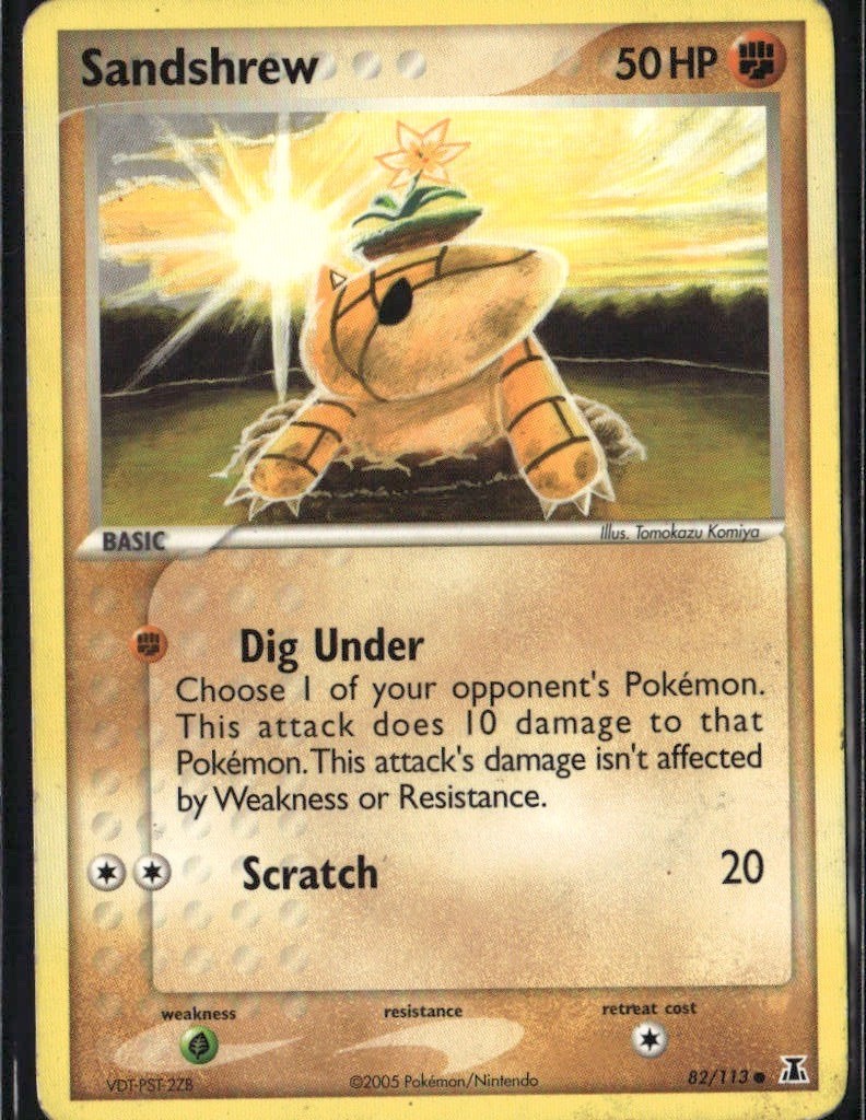 Sandshrew Common Delta Species 82/113 Fighting Pokemon Card