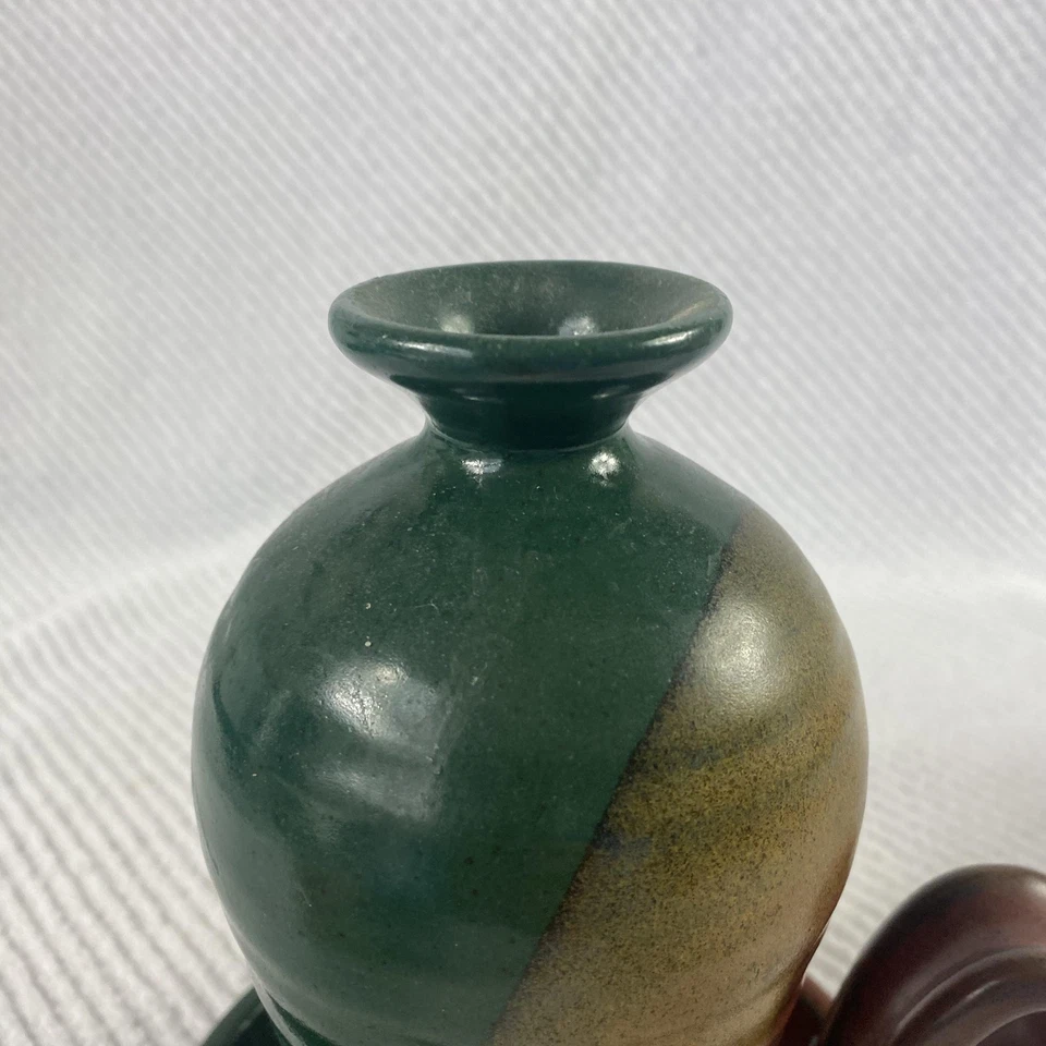 Lámpara de aceite Fire & Magic Pottery St. Myers hecha a mano estudio gres arte Foto 4 de 4