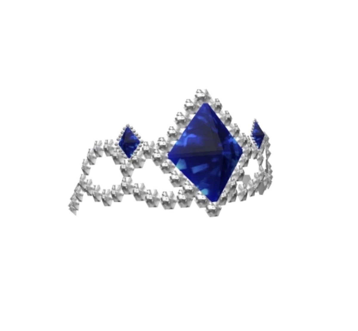 Robl0x | Blue Diamond Tiara Hat Sapphire Jewelry Celebrity Series