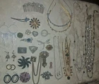 Vintage Mod Mixed Lot 30+ Rhinestone Crystal  Costume Jewelry Wear Repair Craft