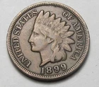 1899 INDIAN HEAD CENT,MOST OF LIBERTY, VERY NICE COIN!!!!(A1)