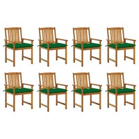 GartenstüHle Mit Kissen 8 StüCk Massivholz Akazie Terrasse Balkon