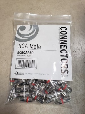 Planet Waves BCRCAP50 RCA Connectors Silver (50 Pack)
