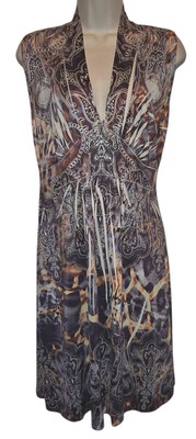 Unity World Wear Multicolor Stretchy Dress Size Small