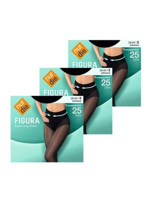 Nur Die 3er Pack Damen Komfort Strumpfhose 25 Den Figurformend Glänzend Lycra