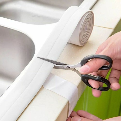 Nastro sigillante impermeabile autoadesivo bagno PVC lavello calafataggio striscia angolo cucina - Foto 5 di 11