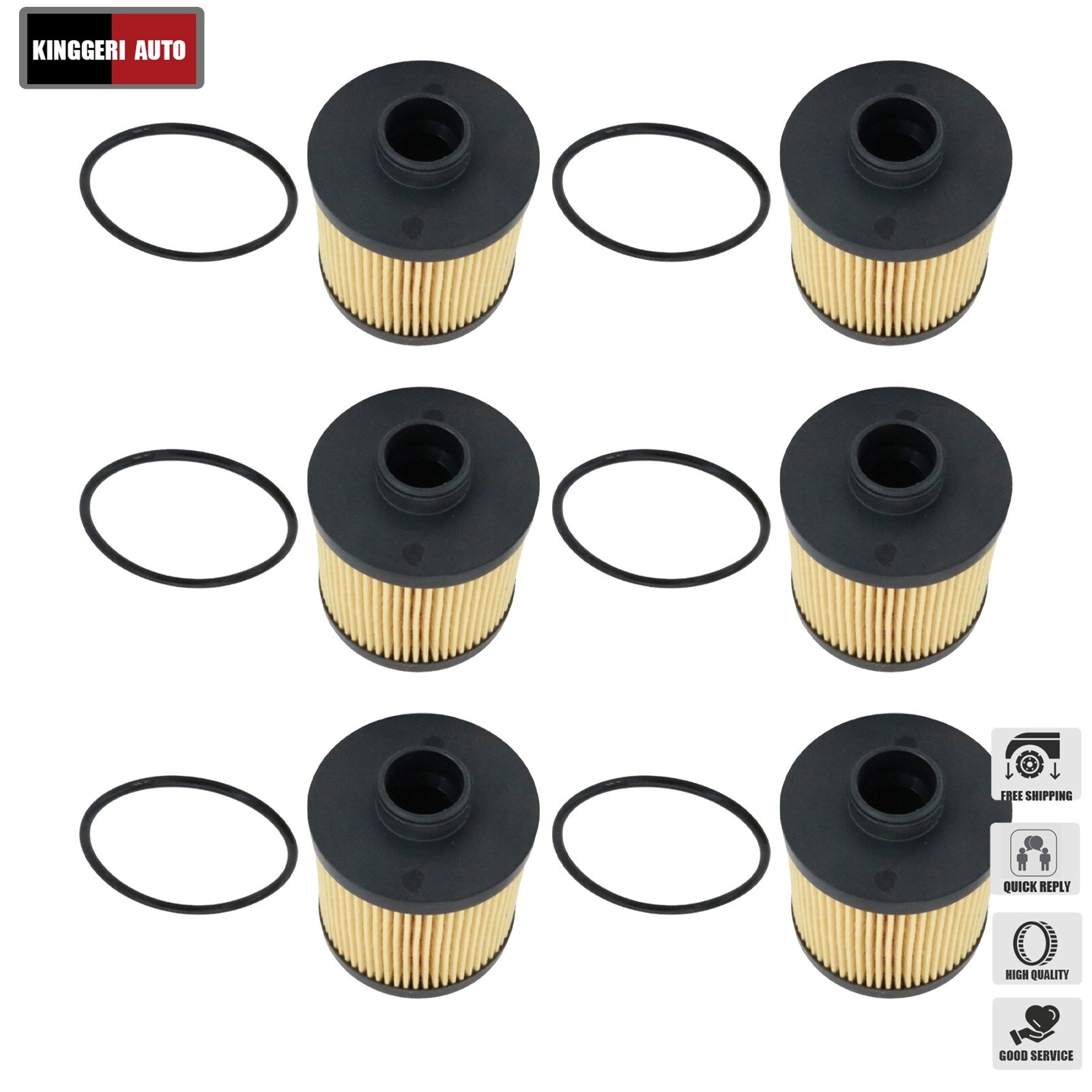 6Pcs Oil Filter Fits Lamborghini Gallardo 2004-2008 07L115561C USA