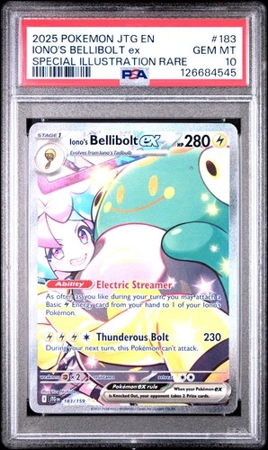PSA 10 Iono'S Bellibolt Ex #183 2025 Pokemon Jtg Journey Together 126684545
