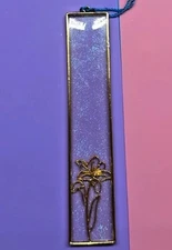 Bezel Bookmark With Tassel Gold Bezel Bookmark With Flower And Rainbow Sparkles