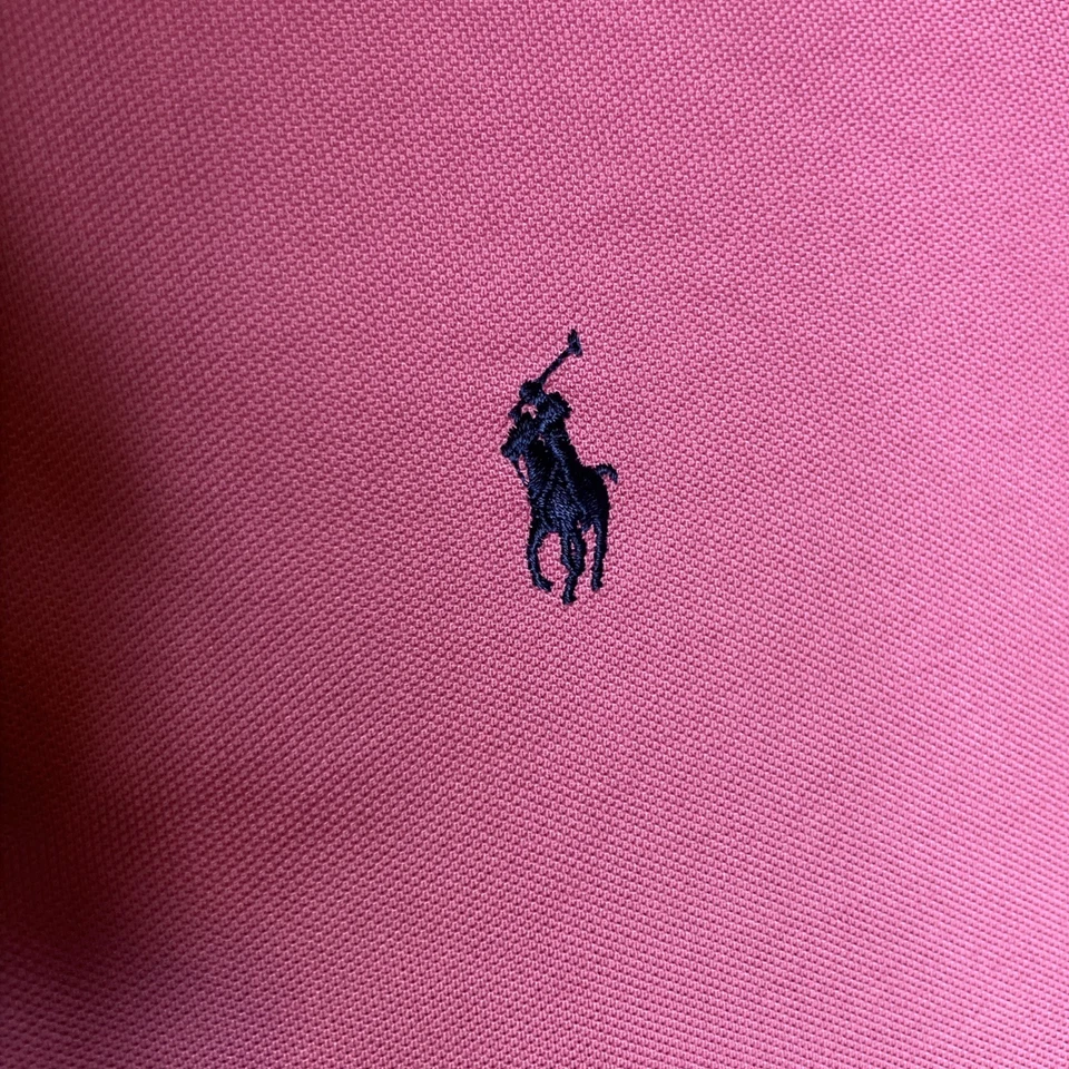 Ralph Lauren 高尔夫女式定制高尔夫合身 Polo 衫粉色中号苏黎世 — 第 3/4 张图片