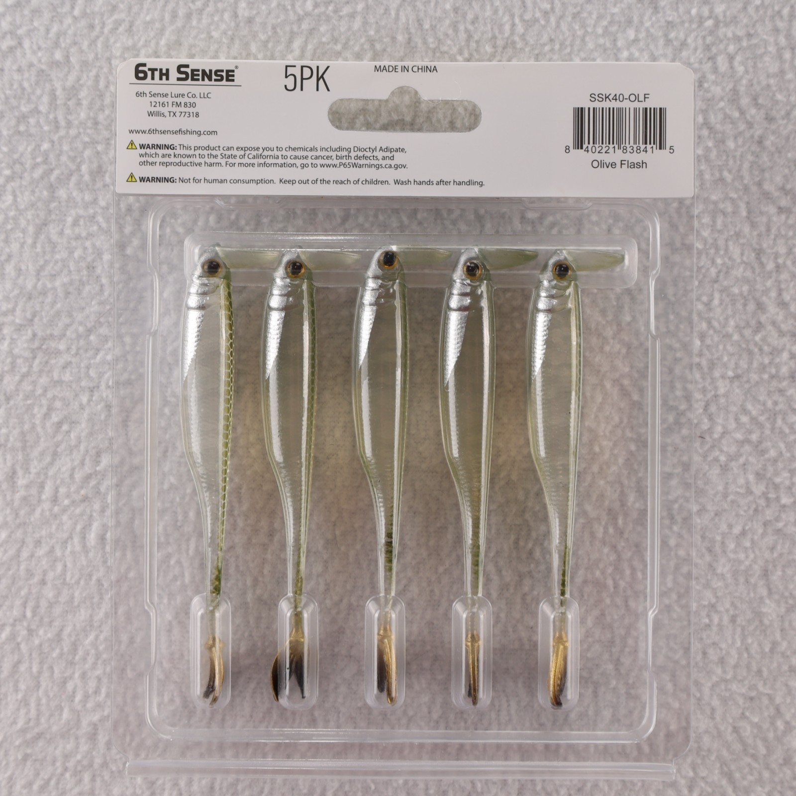 Lot of 2 6th Sense Masterclass Strobe 4.0 Shaker Swimbait Olive Flash 5pk - Image 3