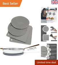 Silicone Trivets Set - 4 Pack, Heat Resistant Mats for Safe Cooking