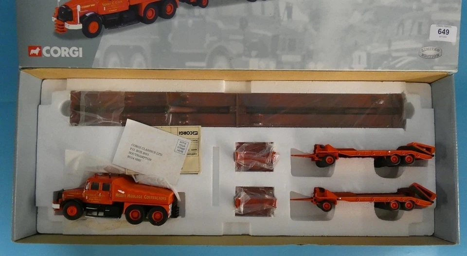 Corgi Heavy Haulage 1:50 18004 Scammell Contractor Dyson Crane Siddle C Cook - Image 3 of 4