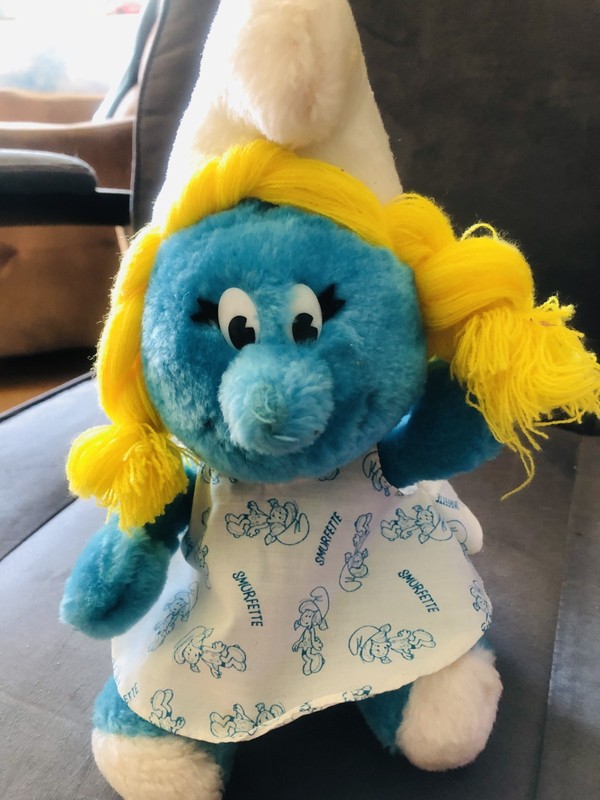 Peyo 1981 Smurfette Plush Doll 11” Tall-all Original-cute-The Smurf’s Vintage