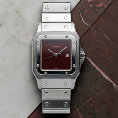 Cartier Santos Carrée Ref. 2960   ''Spider'' Burgundy | Swiss Only | Rare Original