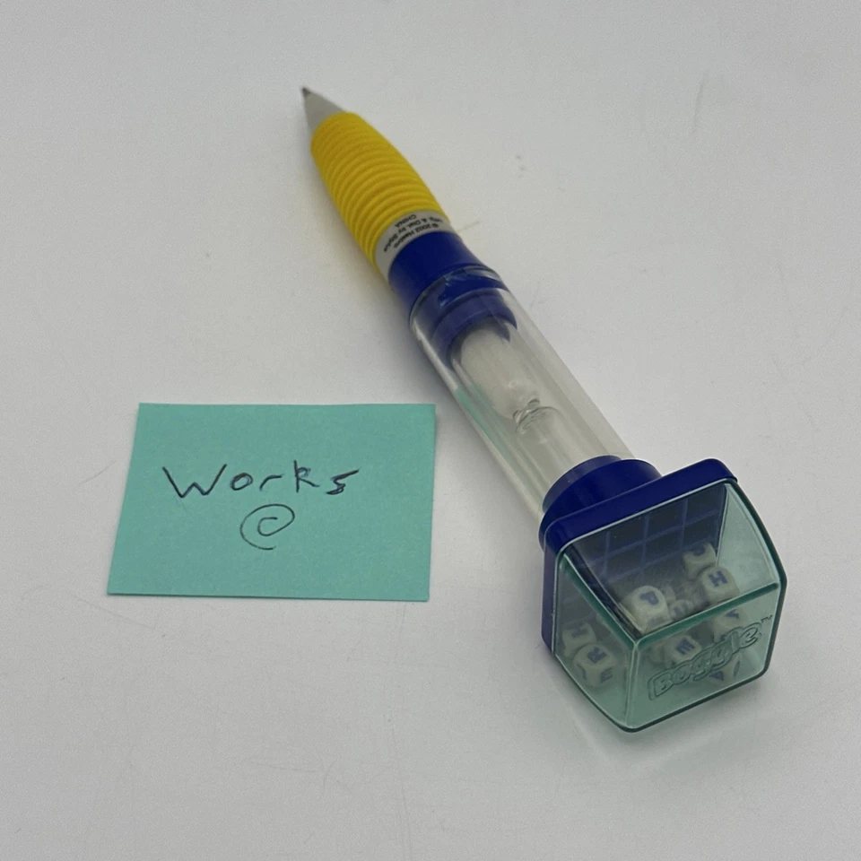 Boggle Pen Vintage 2002 Hasbro Stylus Pen Game Pen Timer Works Writes - Image 2 of 4