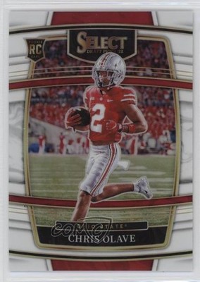 2022 Select Draft Picks Concourse White Prizm 2/35 Chris Olave #5 Rookie RC uk2