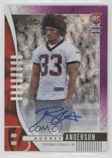 2019 Panini Absolute Rookie Purple Rain Signatures 5/5 Rodney Anderson Auto 0o5t