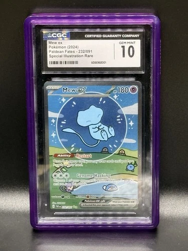 Pokémon Mew ex 232/091 SIR Bubble Mew Paldean Fates CGC 10 GEM MINT