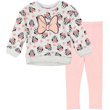 Disney Minnie Mouse Little Girls' 2-Piece Fleece Sweatshirt and Leggings S 91818
