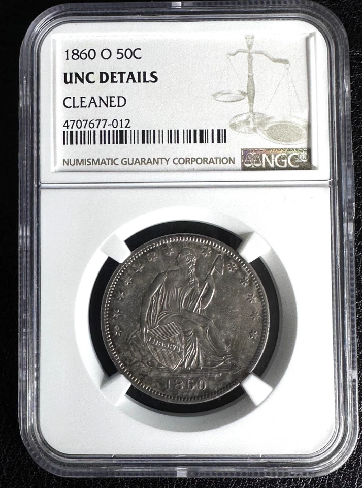 1860-O Seated Liberty Half Dollar 50C - NGC UNC DETAILS - Image 3 of 4