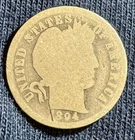 1894 Barber Dime Silver 10C Circulated 0.9 Fineness United States Coin