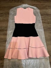 Alexander McQueen Dress Pink Black M Unused Size 89cm Length