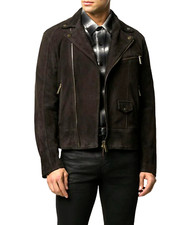 Dsquared2 suede leather biker style jacket iconic blouson jacket jacket BNWT M