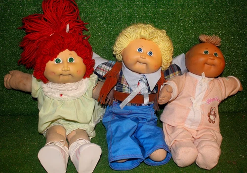 Vintage Cabbage Patch Doll Lot (3) Strawberry Girl Red Hair Freckles