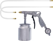 Air Rust Proofing and Undercoating Gun with Gauge & Suction Feed Cup, 2 Wands - 