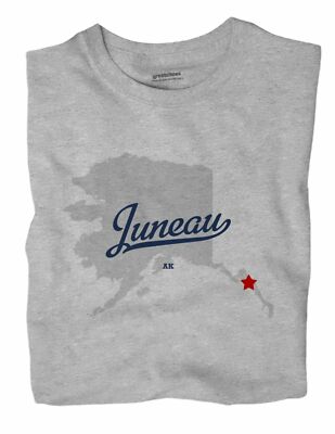 Juneau Alaska AK T-Shirt MAP
