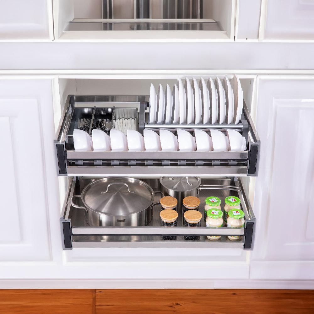 Kitchen Base Unit Slide Out Basket Cupboard Storage Units uk eBay