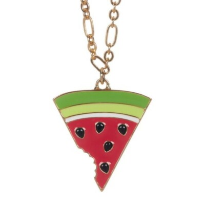NWT Kate Spade Splash Out Watermelon Necklace 12K Gold Plated