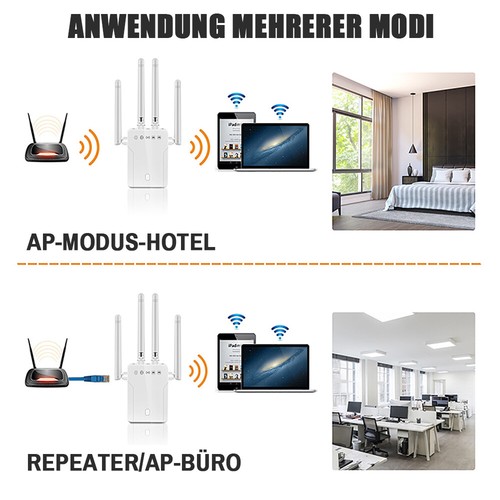 300Mbps WLAN Repeater Router Range Access Point Booster Wifi Signal Verstärker - Afbeelding 4 van 14