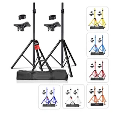 5 Core Speaker Stand Pair Adjustable Heavy Duty PA DJ Studio Monitor Stands