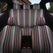 For Nissan Car 5 Seat Cover Bohemian Cloth Full Set Front Rear Protector Cushion