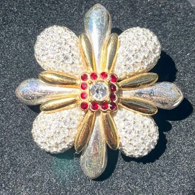 Rare Vintage Signed Joan Rivers Floral Brooch and… - image 3