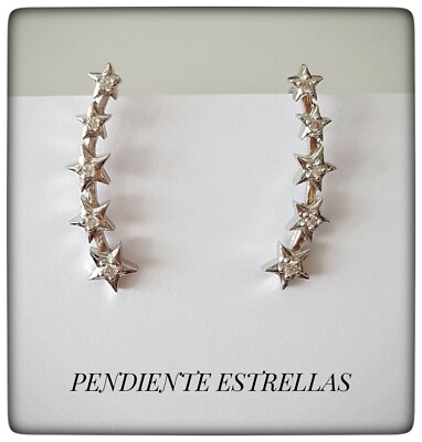PENDIENTES ESTRELLAS PLATA LEY  EARRINGS  STARS SILVER ESTRELLAS PLATA STARS