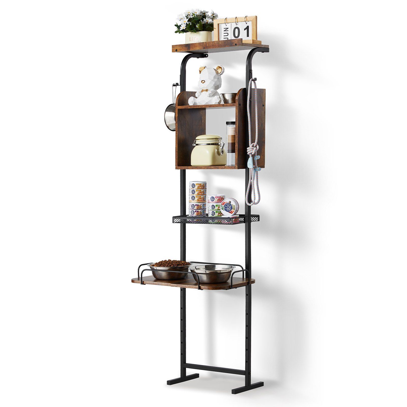 & Toy Organizer Raised Dog Bowls