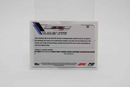 2021 Topps Chrome Sapphire Formula 1 - F2 Racers Future Stars #62 Lirim Zendeli - Picture 2 of 2