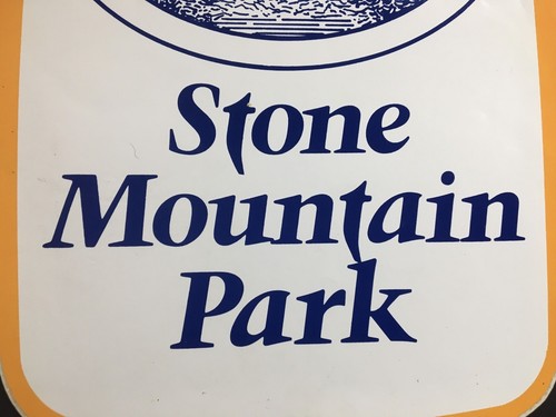 Large Vintage Stone Mountain Park, Georgia Decal  Sticker Label 12" x 8 1/2" - Picture 3 of 5